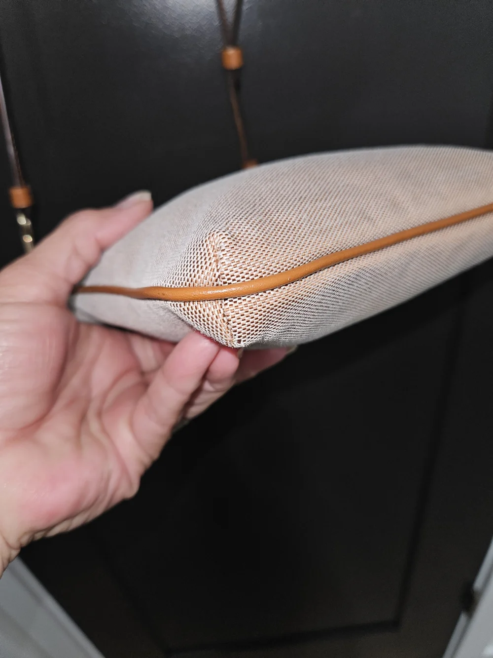 COACH Tan Canvas & Leather Crossbody Bag